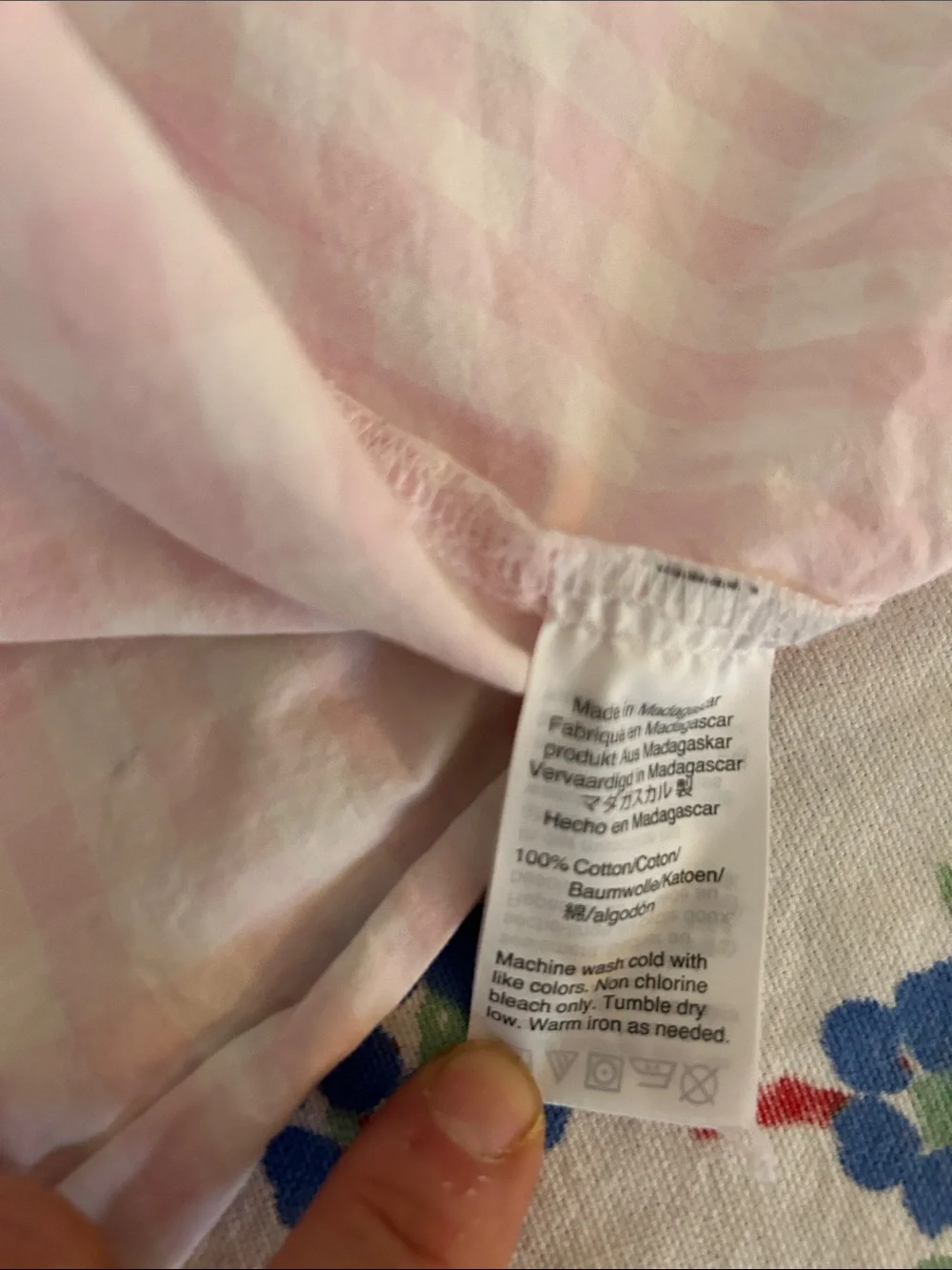 J crew pink gingham women’s button down